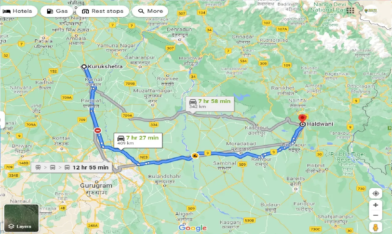 kurukshetra-to-haldwani-one-way