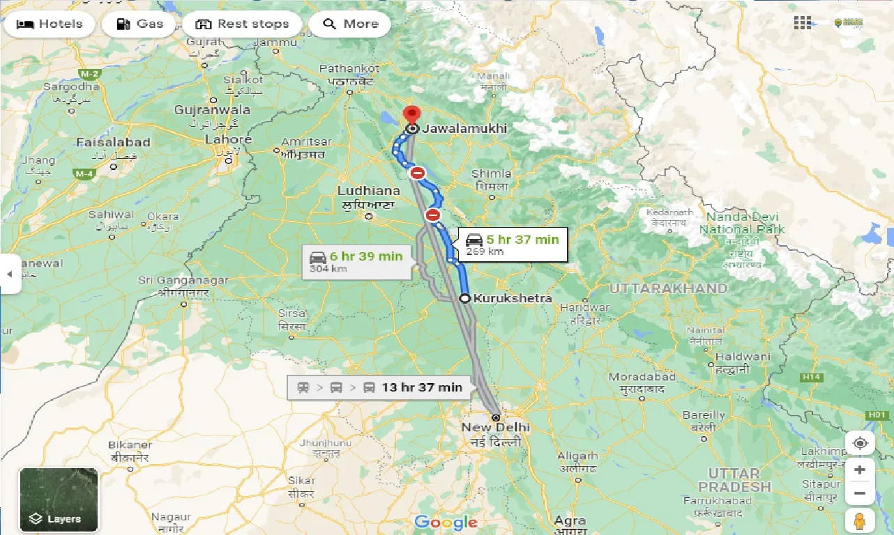 kurukshetra-to-jawalamukhi-taxi