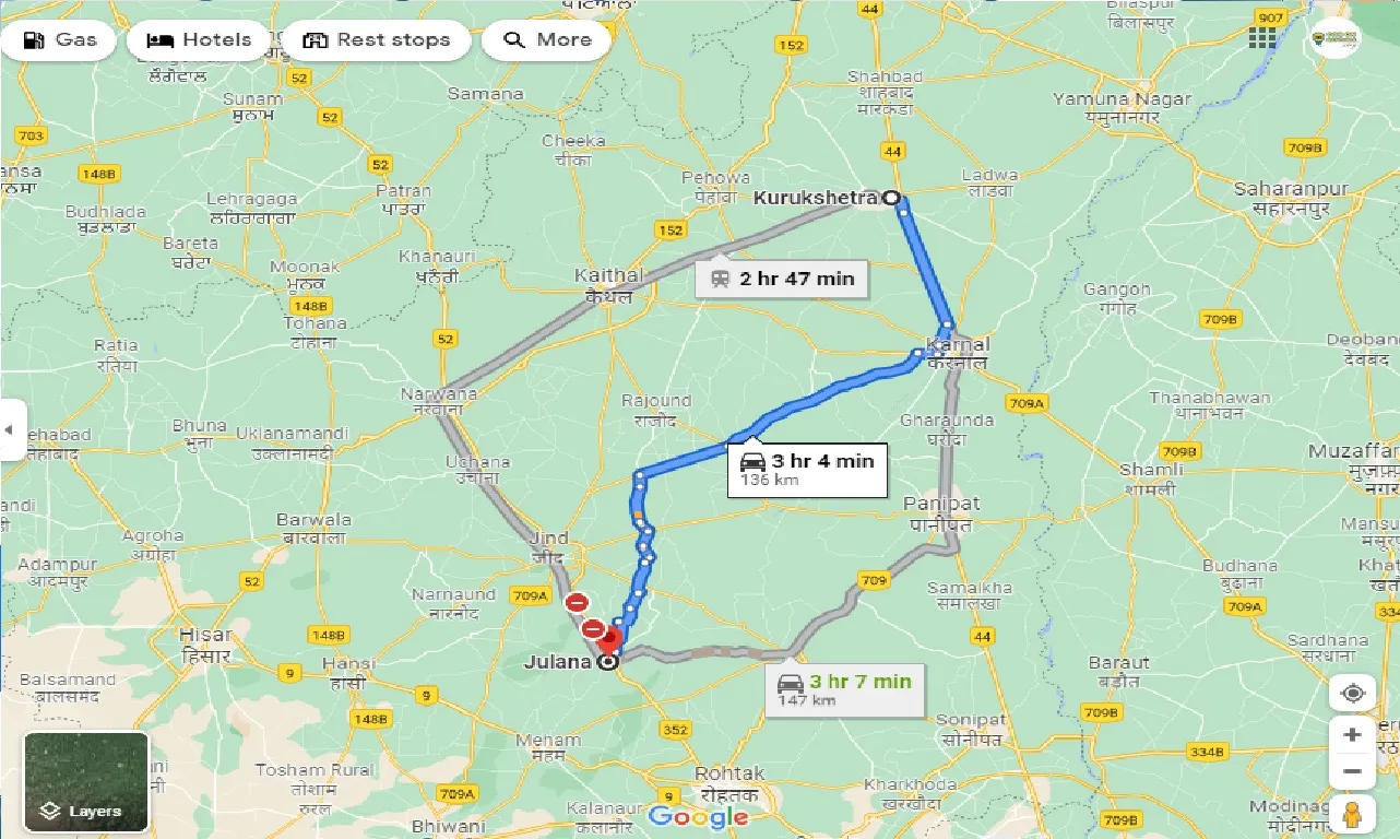 kurukshetra-to-julana-one-way