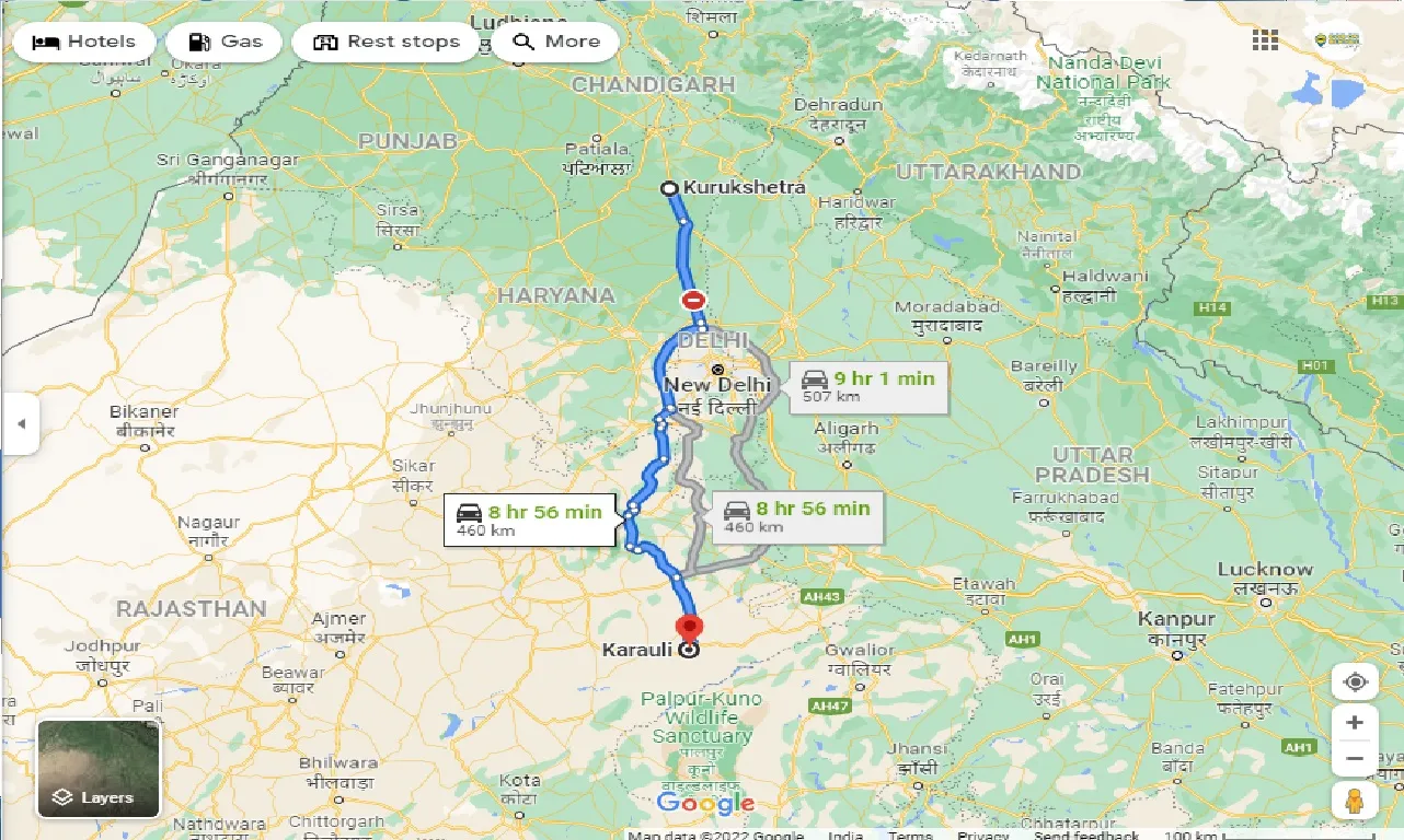 kurukshetra-to-karauli-taxi