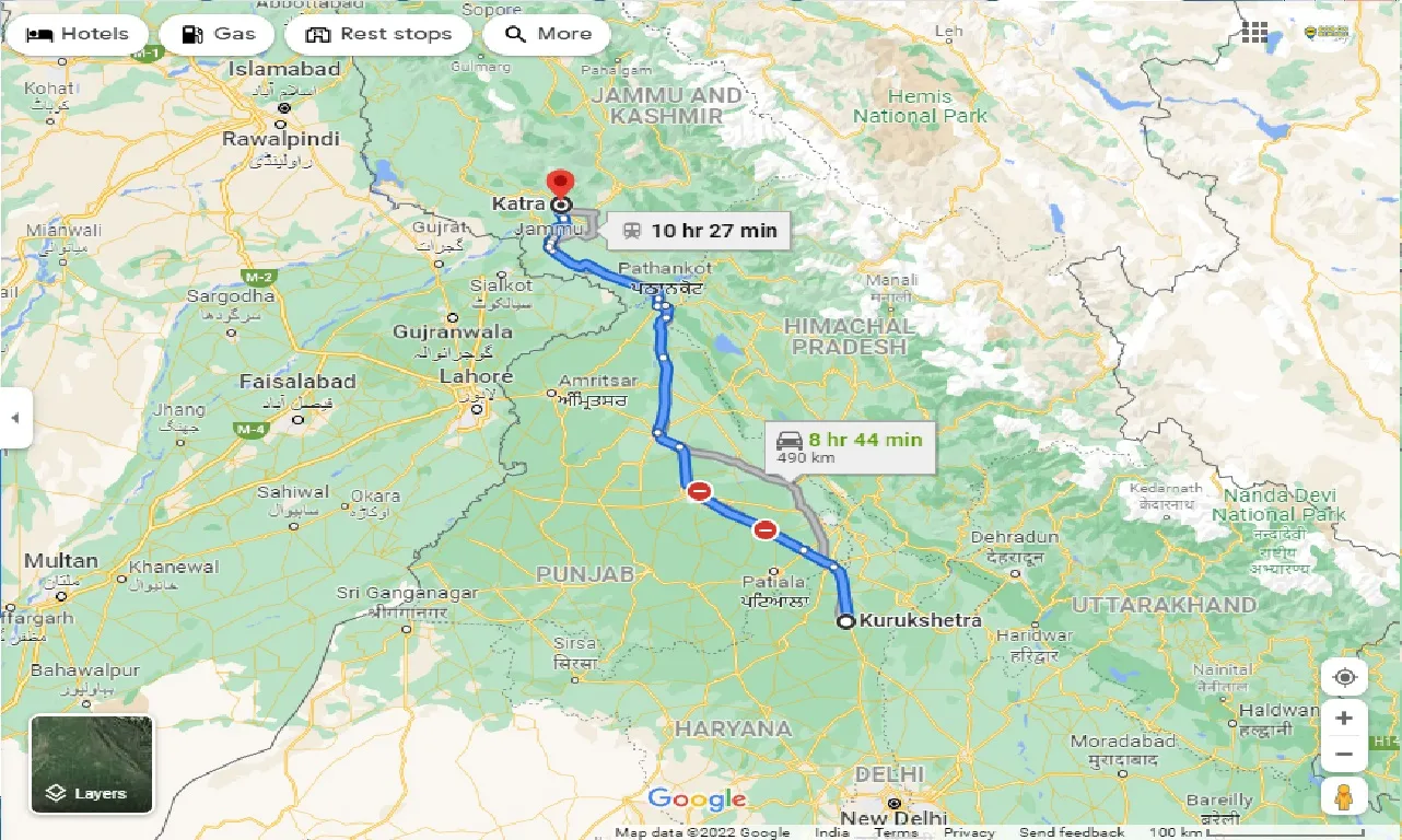 kurukshetra-to-katra-one-way