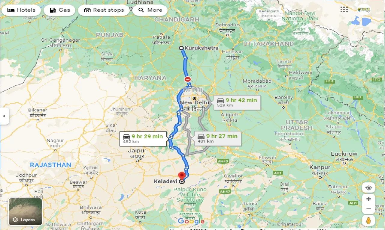 kurukshetra-to-keladevi-one-way
