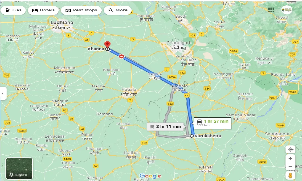 kurukshetra-to-khanna-one-way