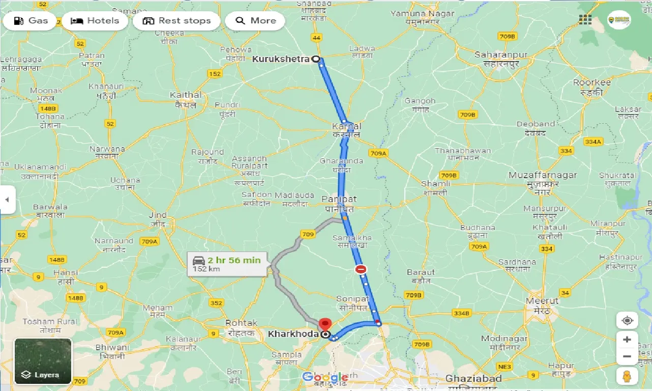 kurukshetra-to-kharkhoda-one-way
