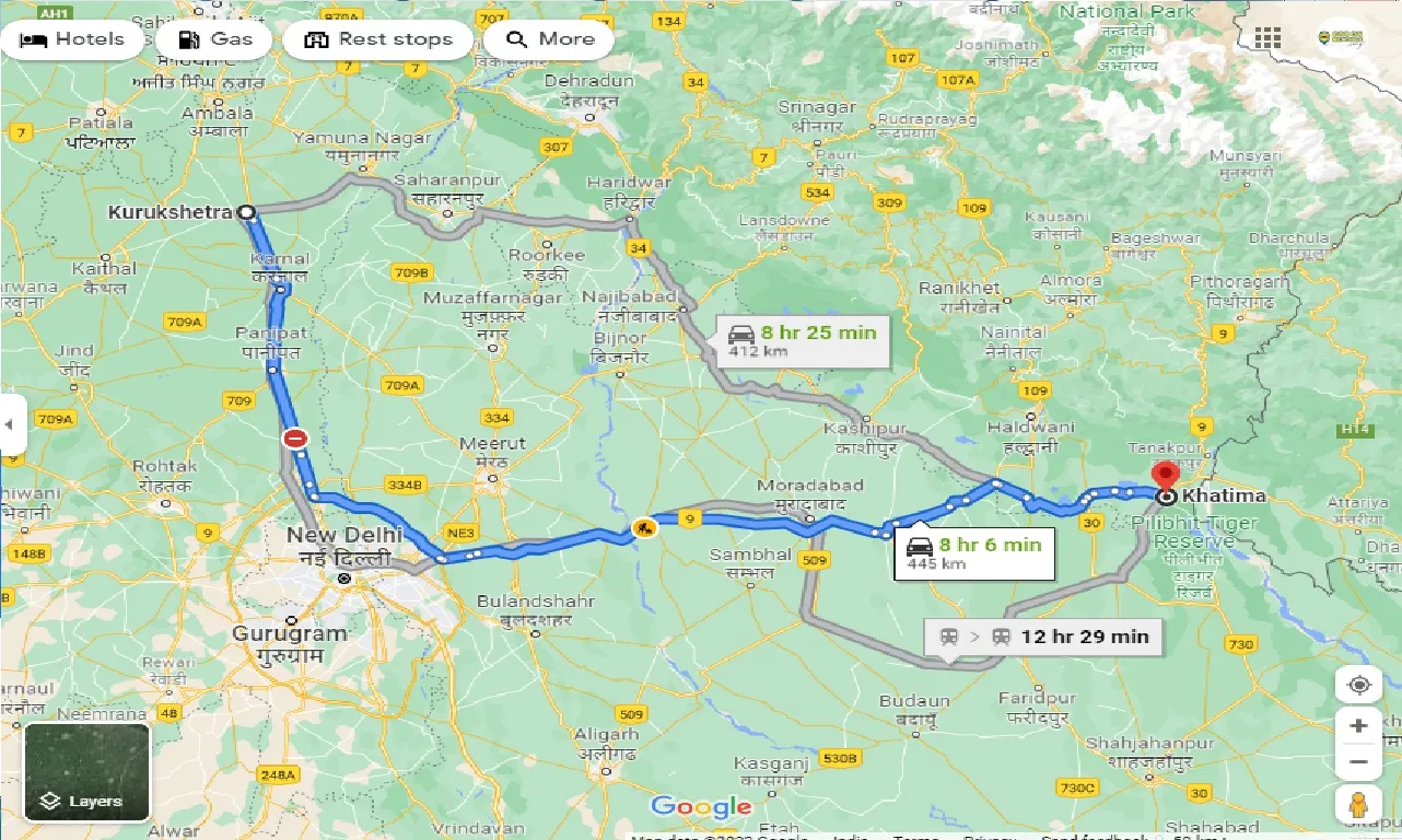kurukshetra-to-khatima-one-way