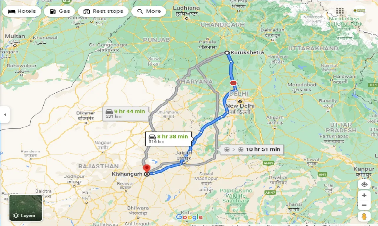 kurukshetra-to-kishangarh-one-way