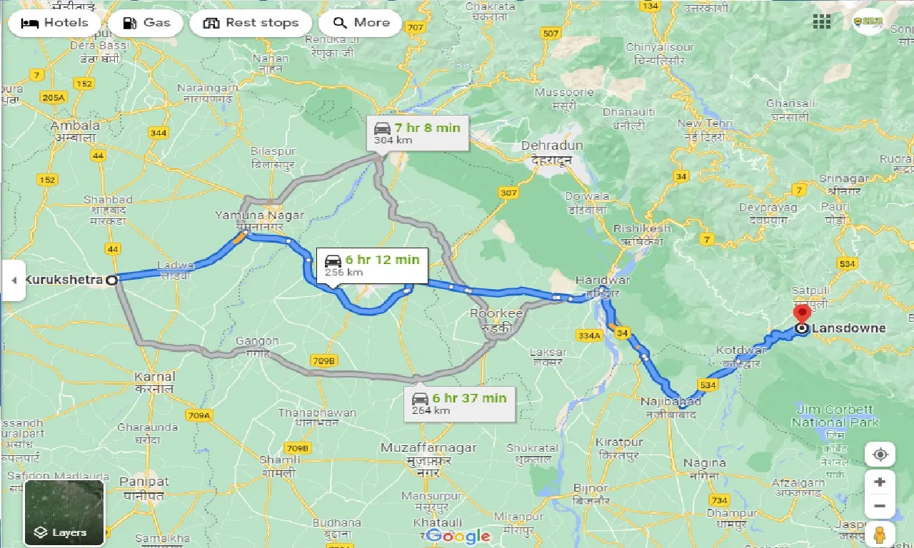 kurukshetra-to-lansdowne-one-way