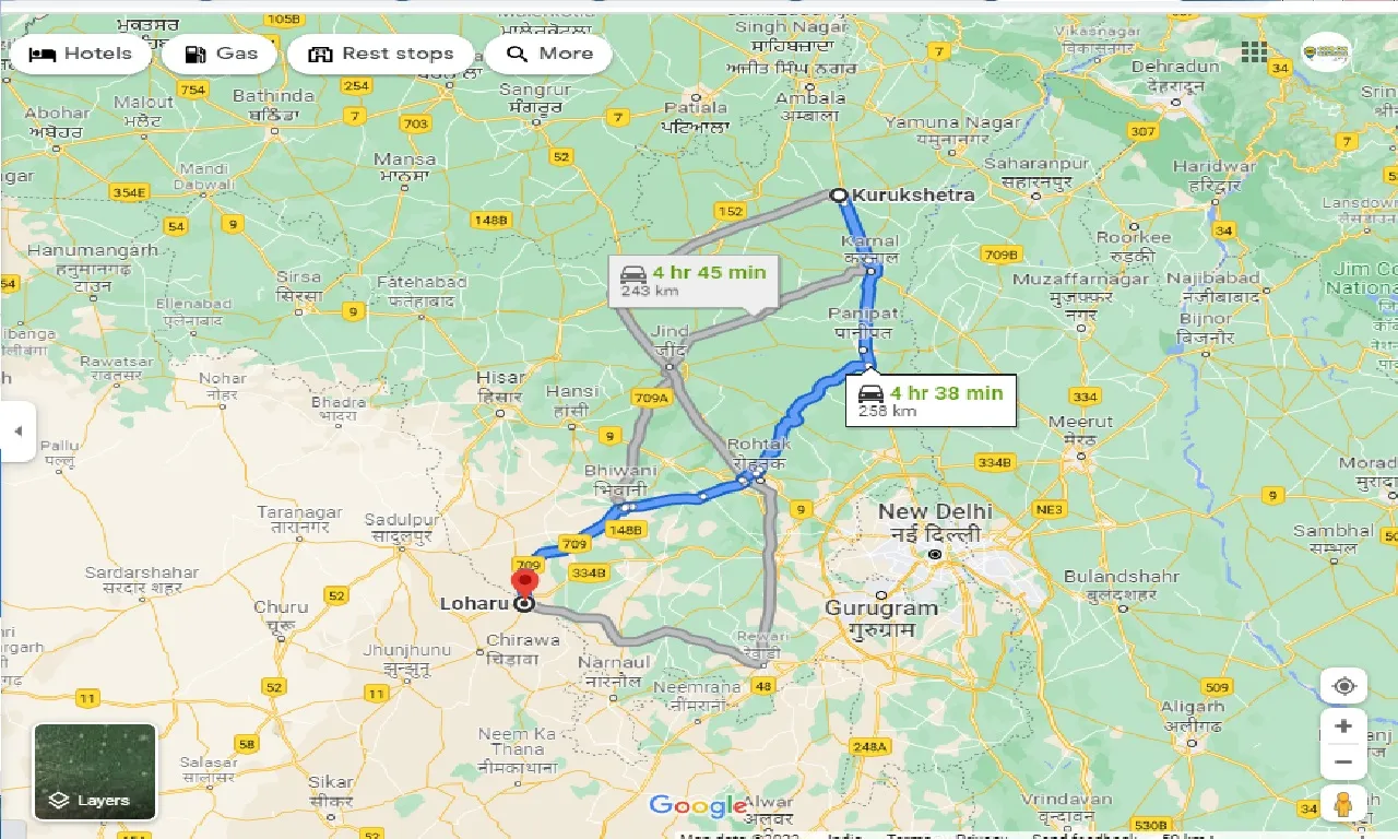 kurukshetra-to-loharu-one-way