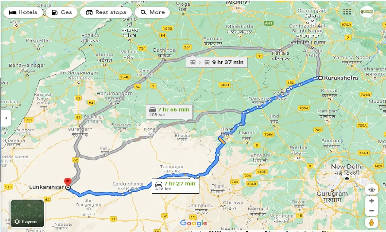 kurukshetra-to-lunkaransar-one-way
