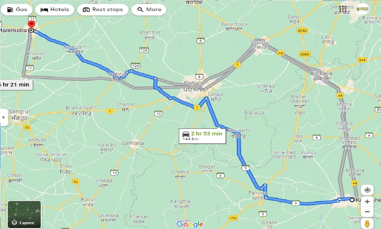 kurukshetra-to-malerkotla-taxi