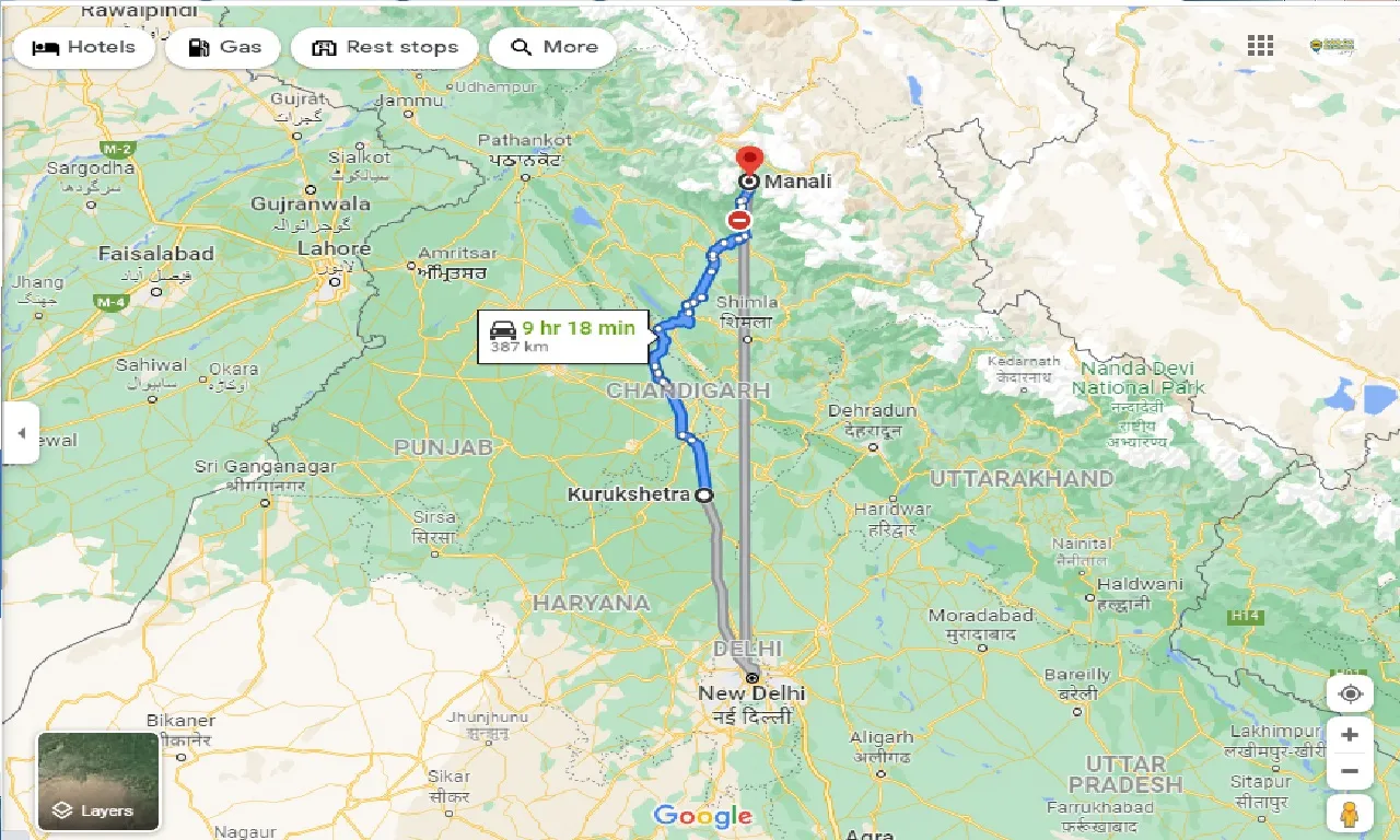 kurukshetra-to-manali-one-way