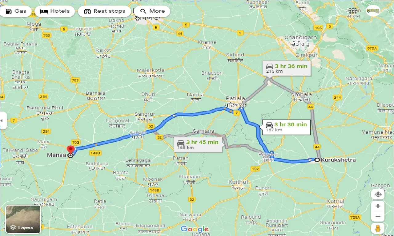 kurukshetra-to-mansa-one-way