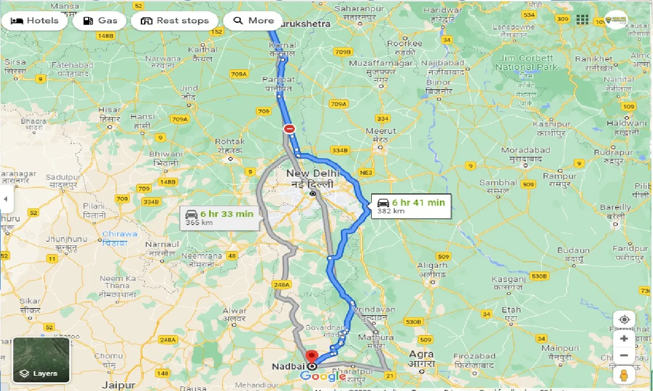kurukshetra-to-nadbai-one-way
