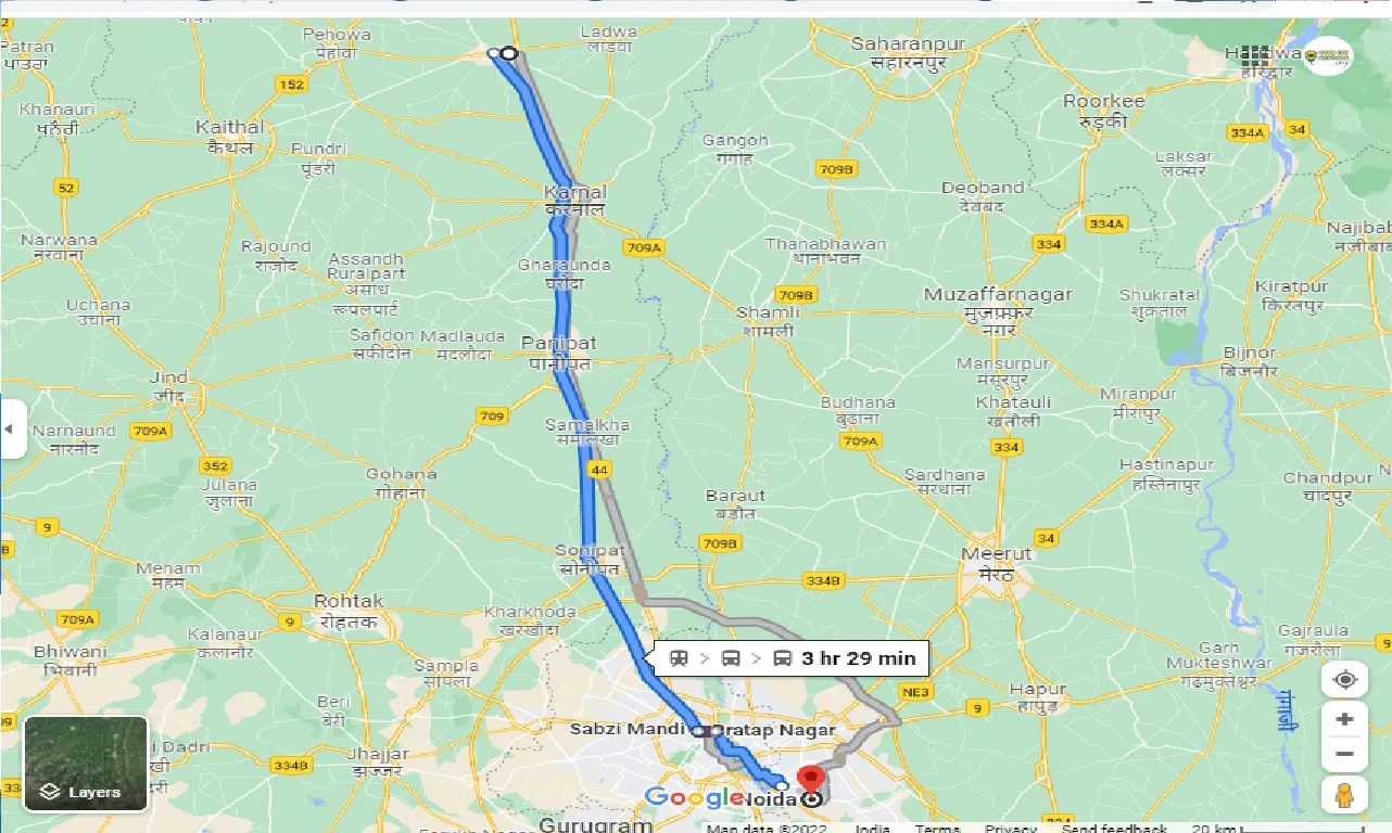 kurukshetra-to-noida-one-way