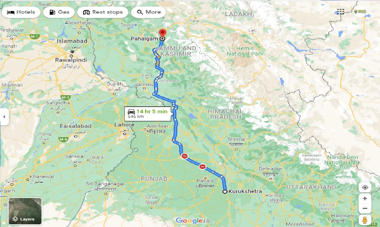 kurukshetra-to-pahalgam-one-way