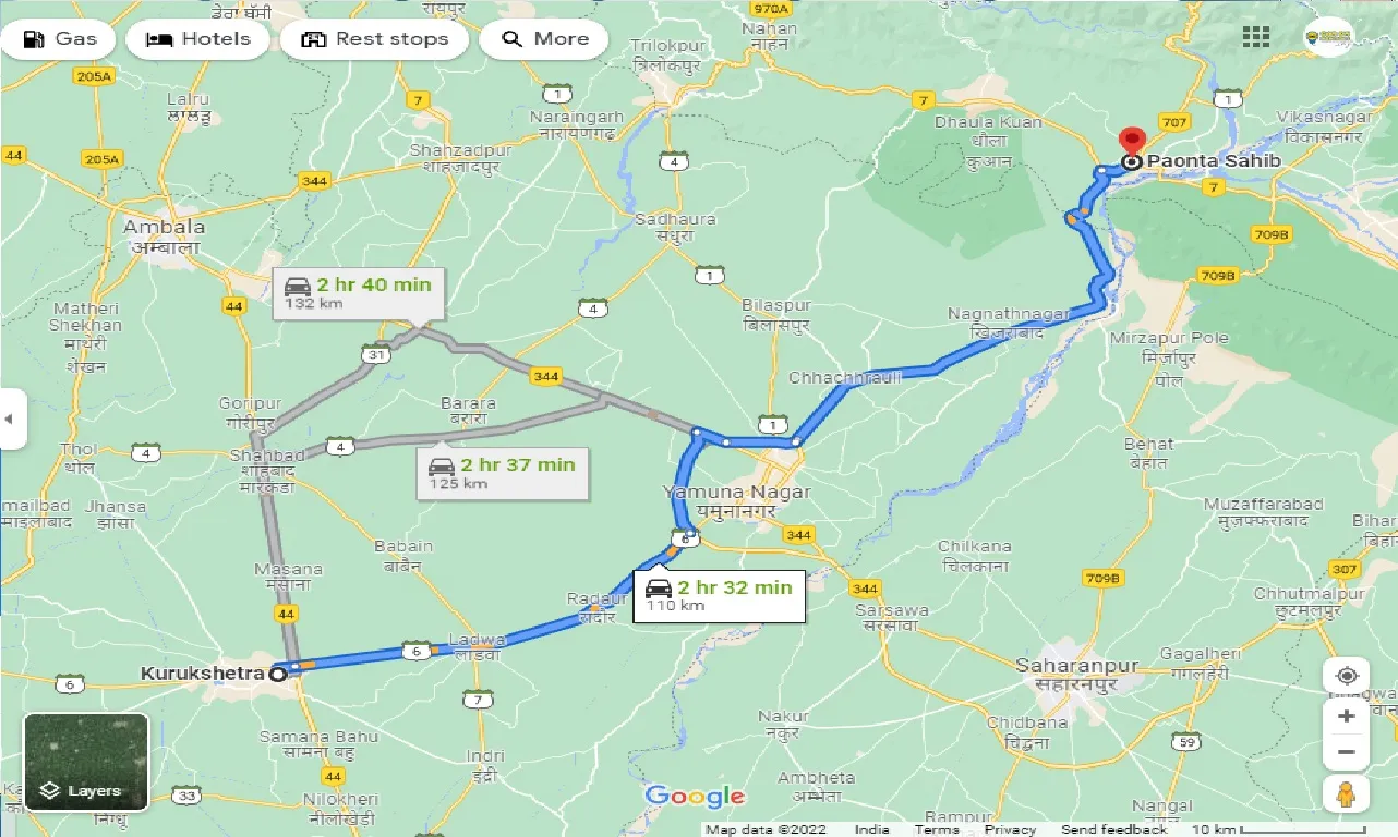 kurukshetra-to-paonta-sahib-one-way