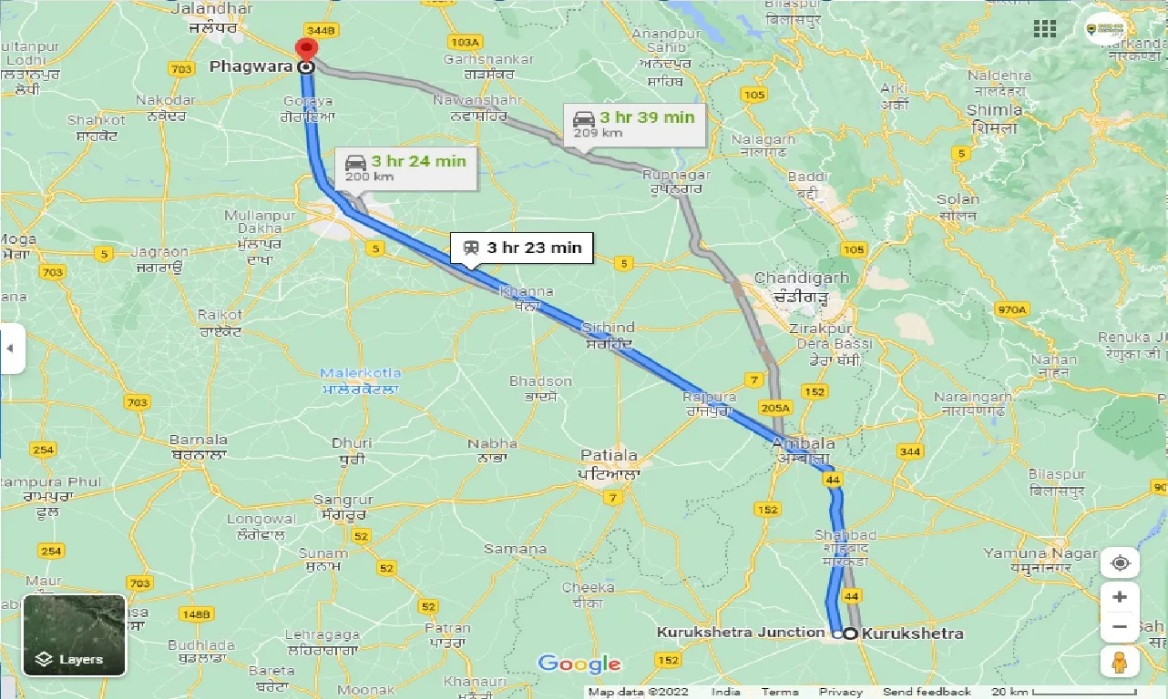 kurukshetra-to-phagwara-taxi