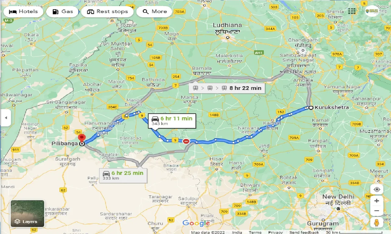 kurukshetra-to-pilibanga-one-way