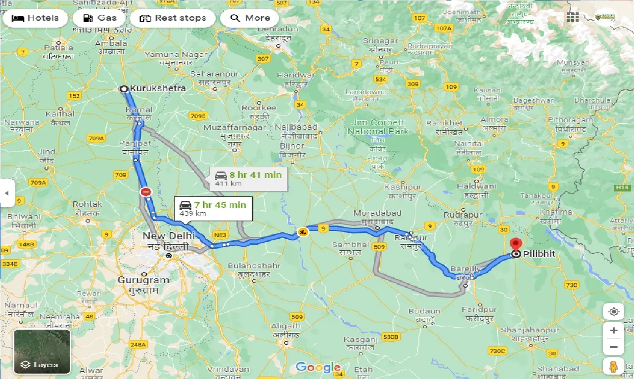 kurukshetra-to-pilibhit-one-way