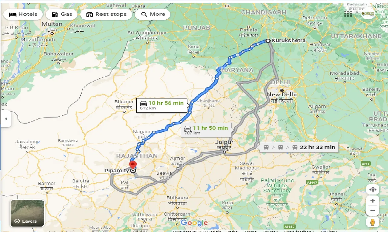 kurukshetra-to-piparcity-taxi