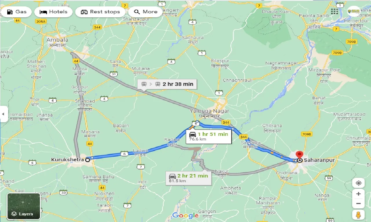 kurukshetra-to-saharanpur-one-way