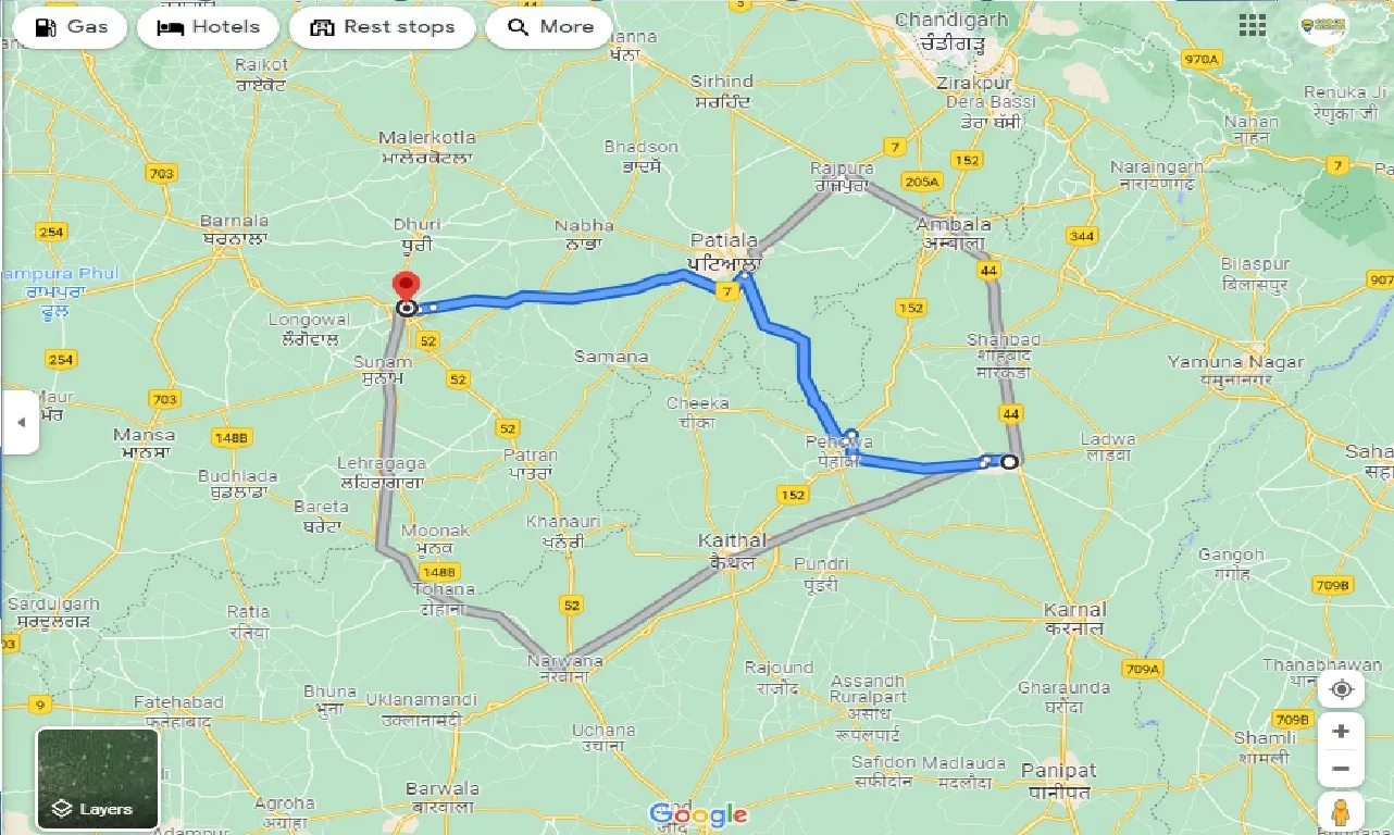 kurukshetra-to-sangrur-taxi