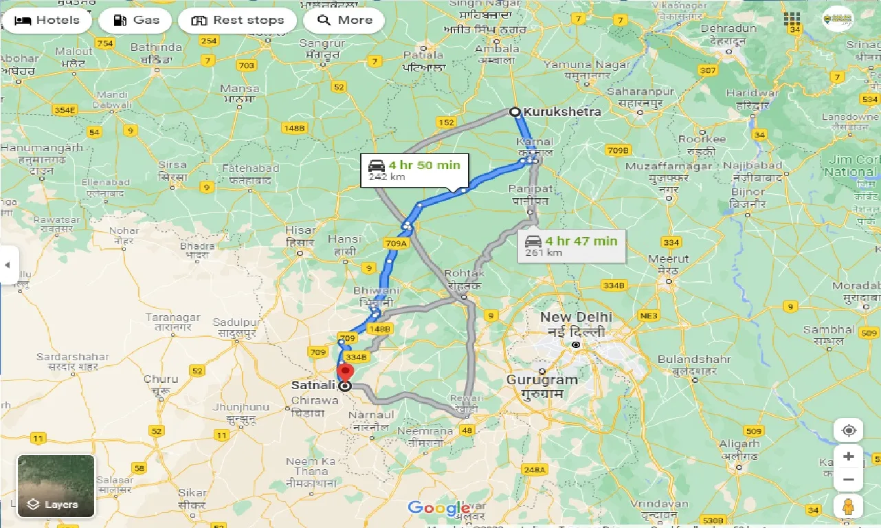 kurukshetra-to-satnali-one-way