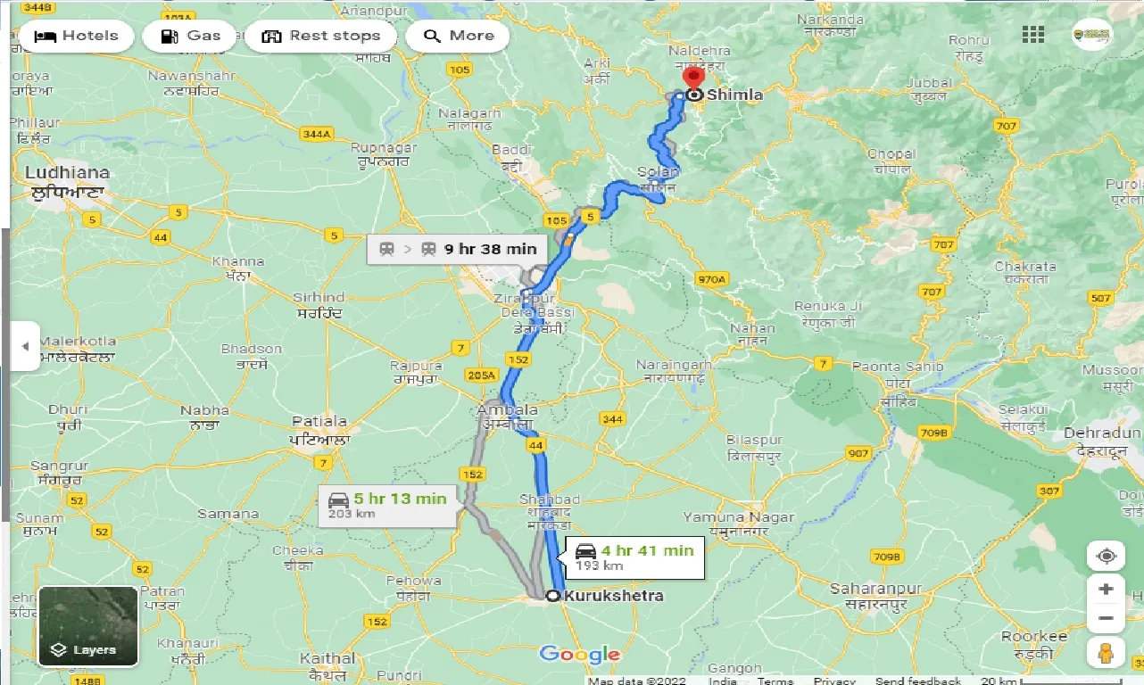 kurukshetra-to-shimla-taxi