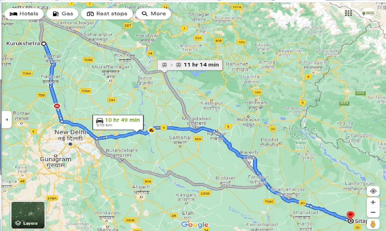 kurukshetra-to-sitapur-taxi
