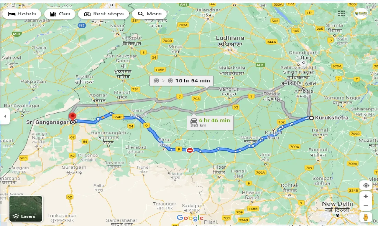kurukshetra-to-sri-ganganagar-taxi