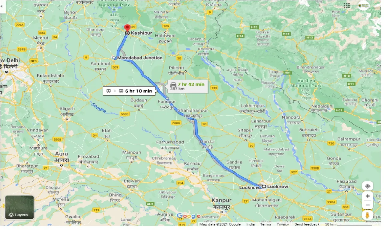 lucknow-to-kashipur-round-trip