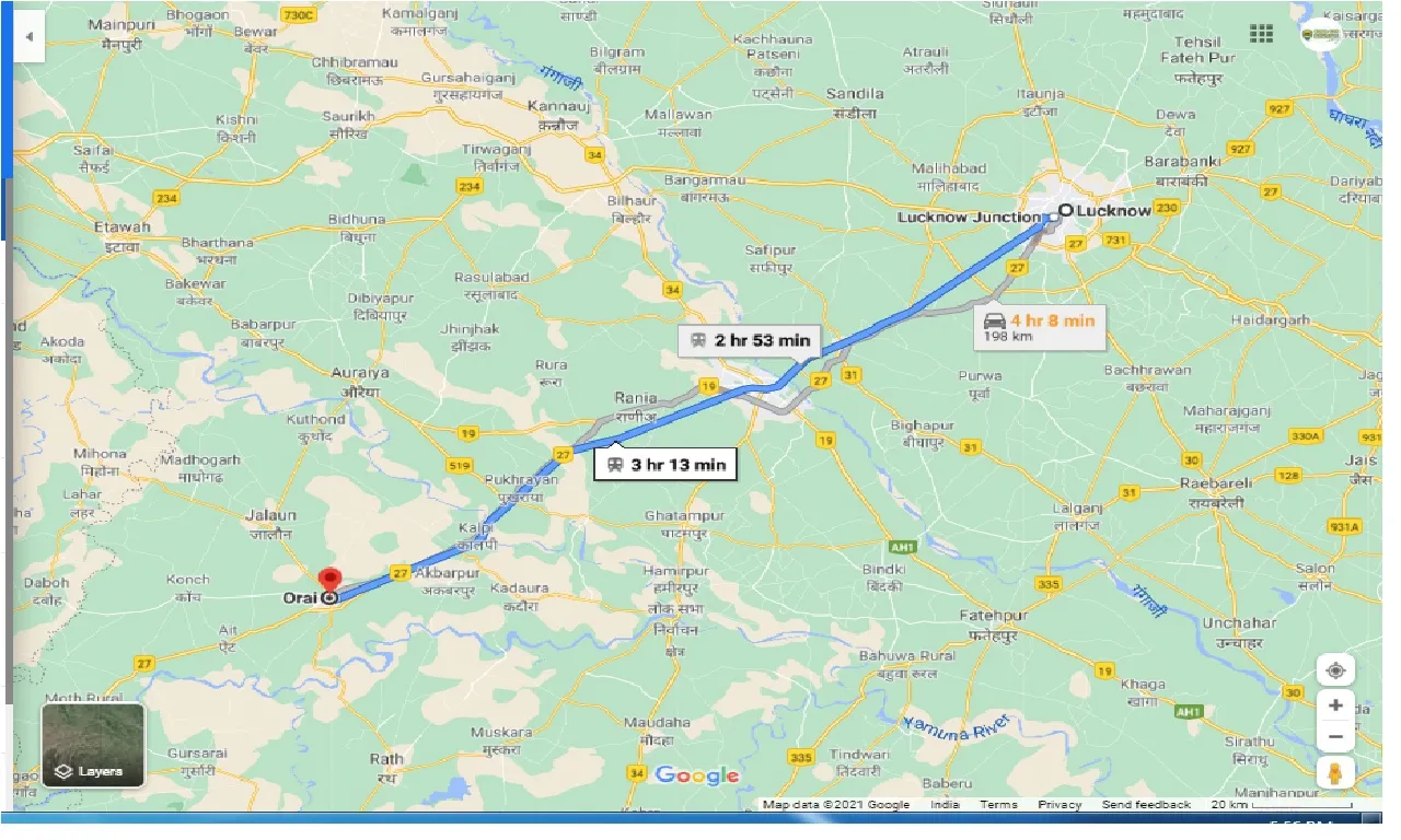 lucknow-to-orai-one-way