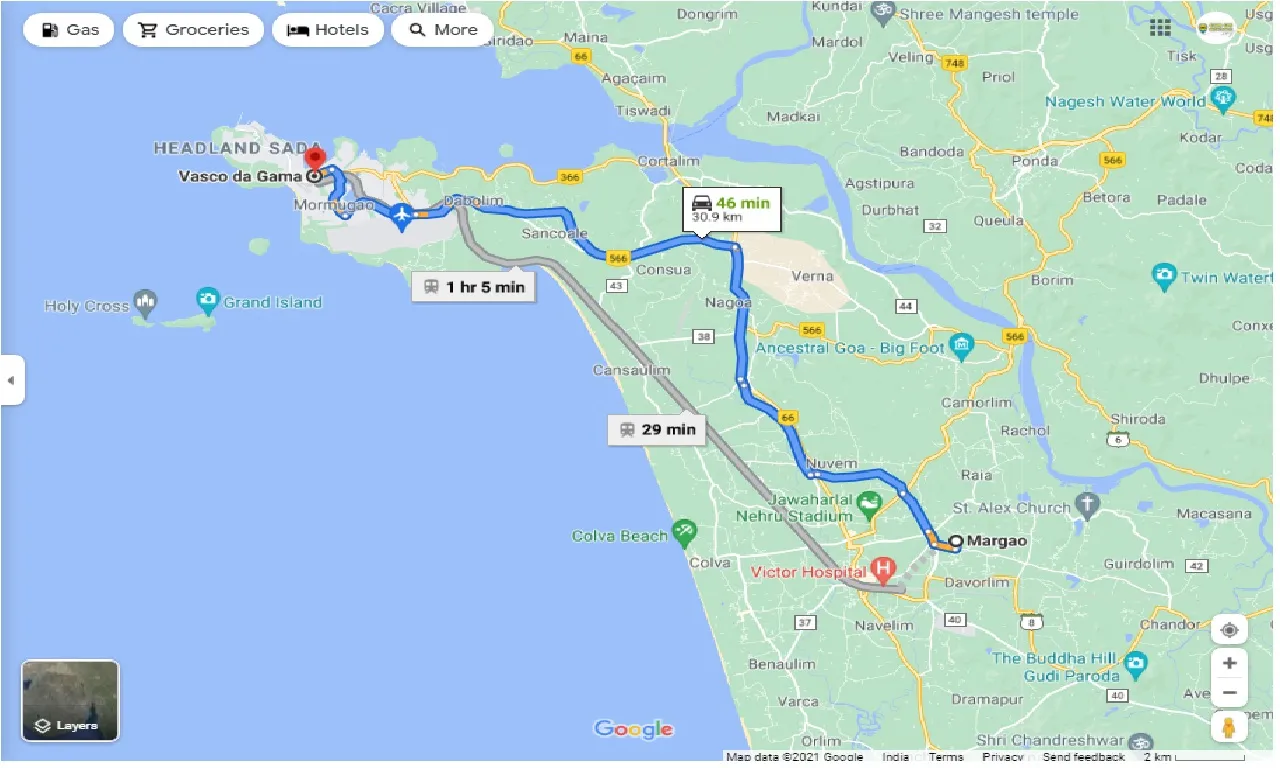 madgaon-to-vasco-da-gama-one-way