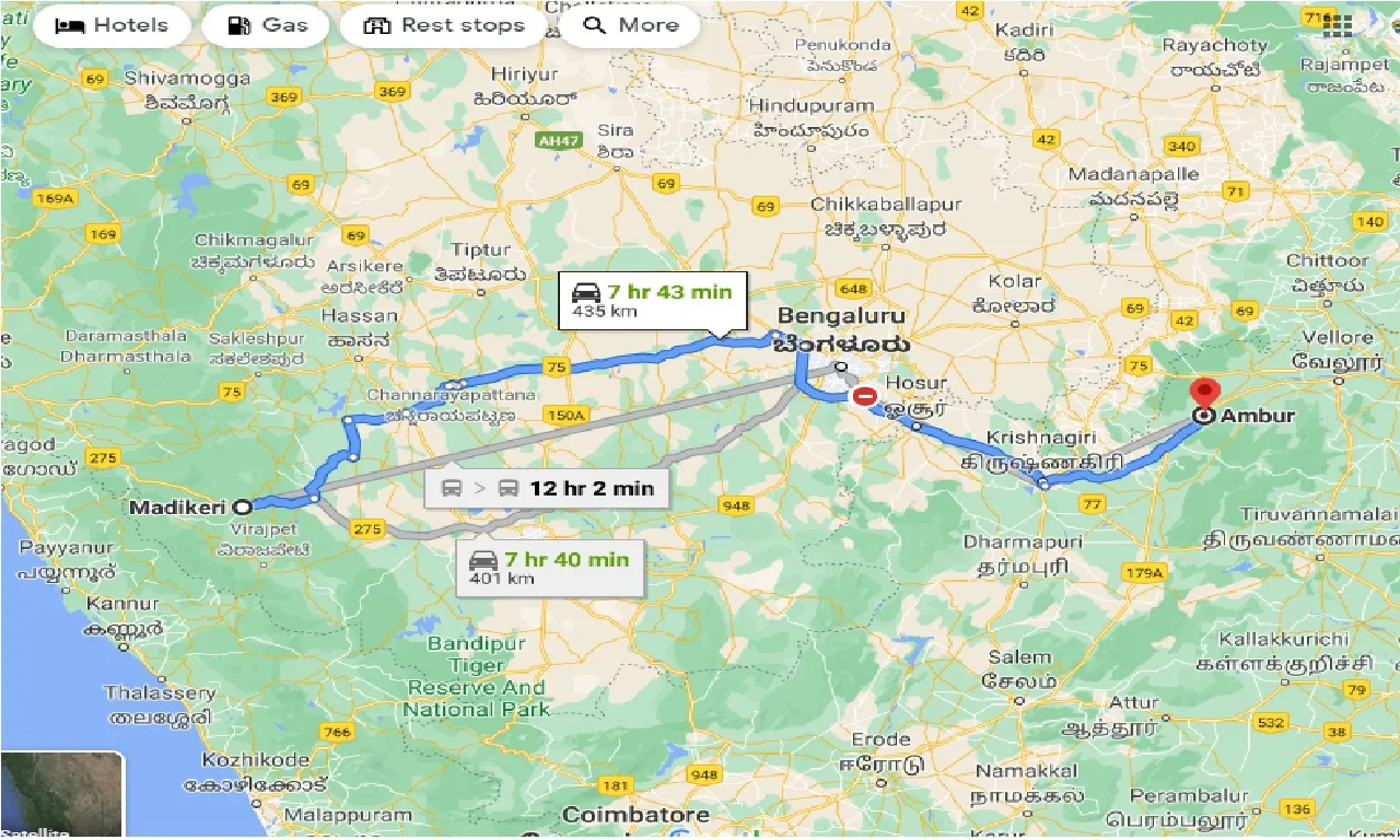 madikeri-to-ambur-taxi