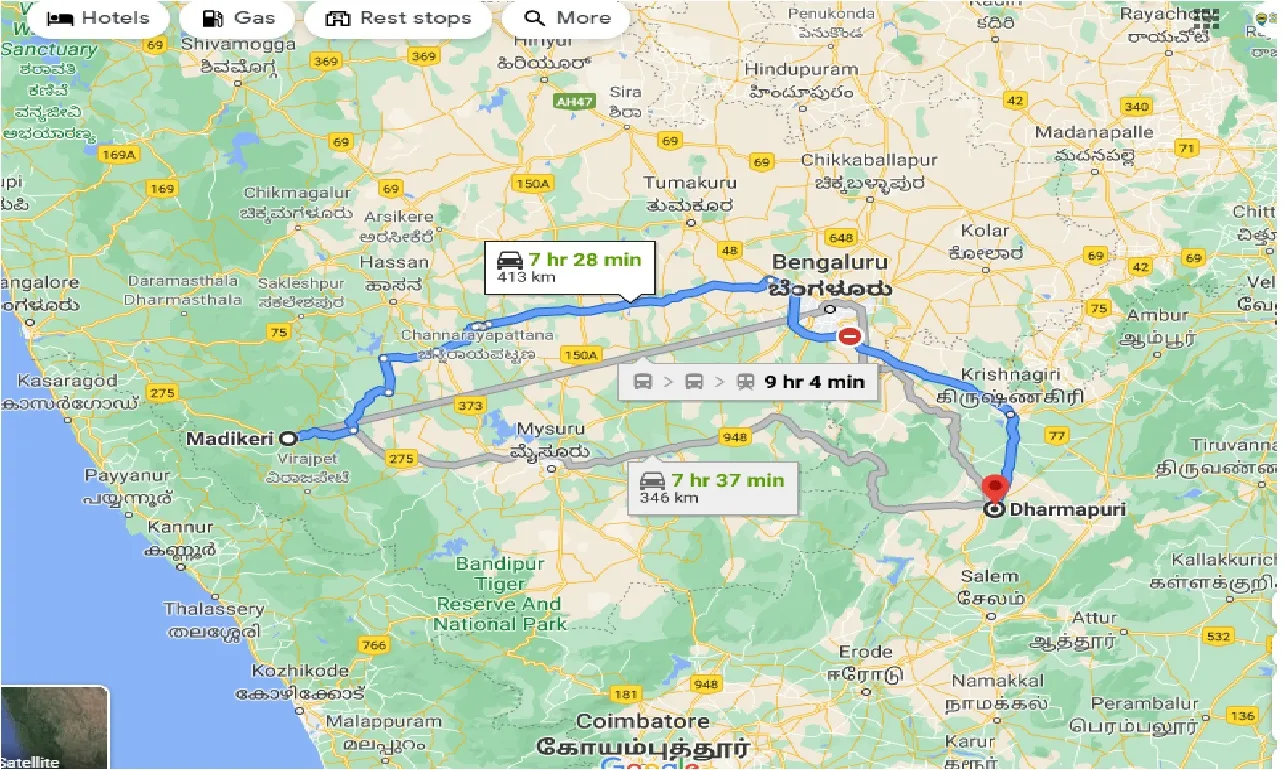 madikeri-to-dharmapuri-taxi