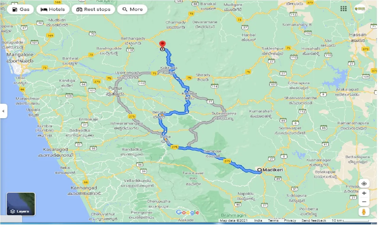 madikeri-to-dharmasthala-one-way