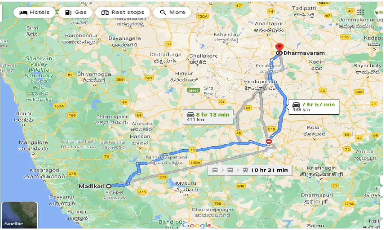 madikeri-to-dharmavaram-taxi