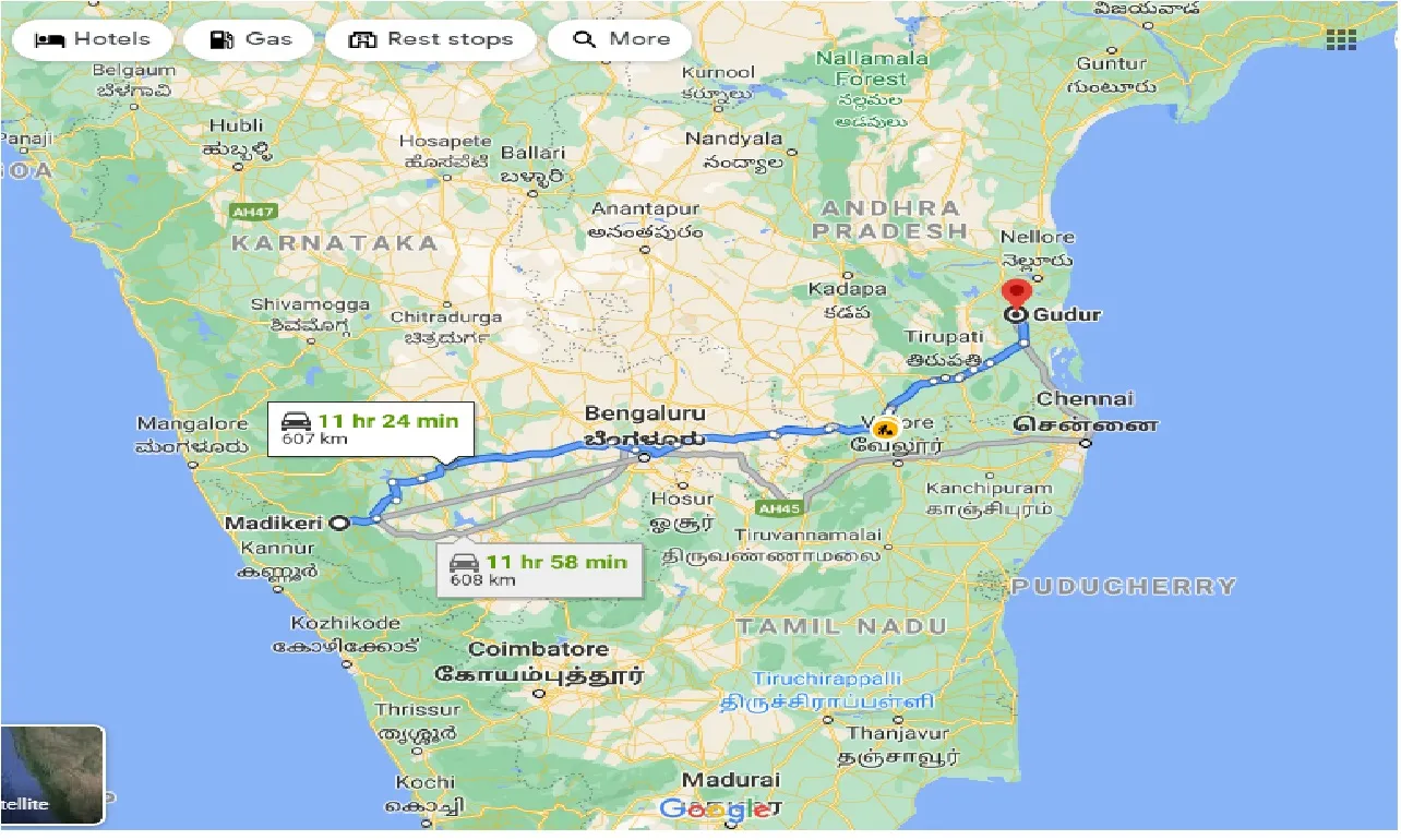 madikeri-to-gudur-taxi