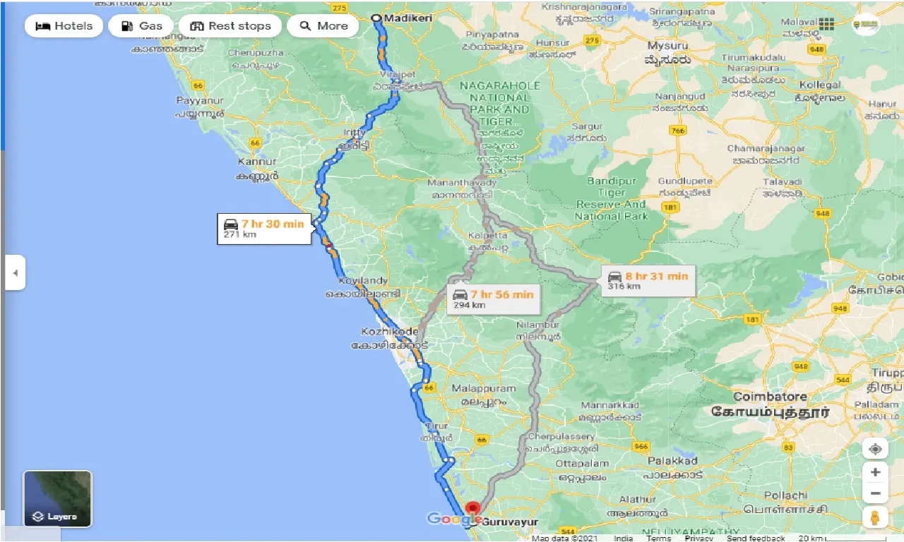 madikeri-to-guruvayur-round-trip