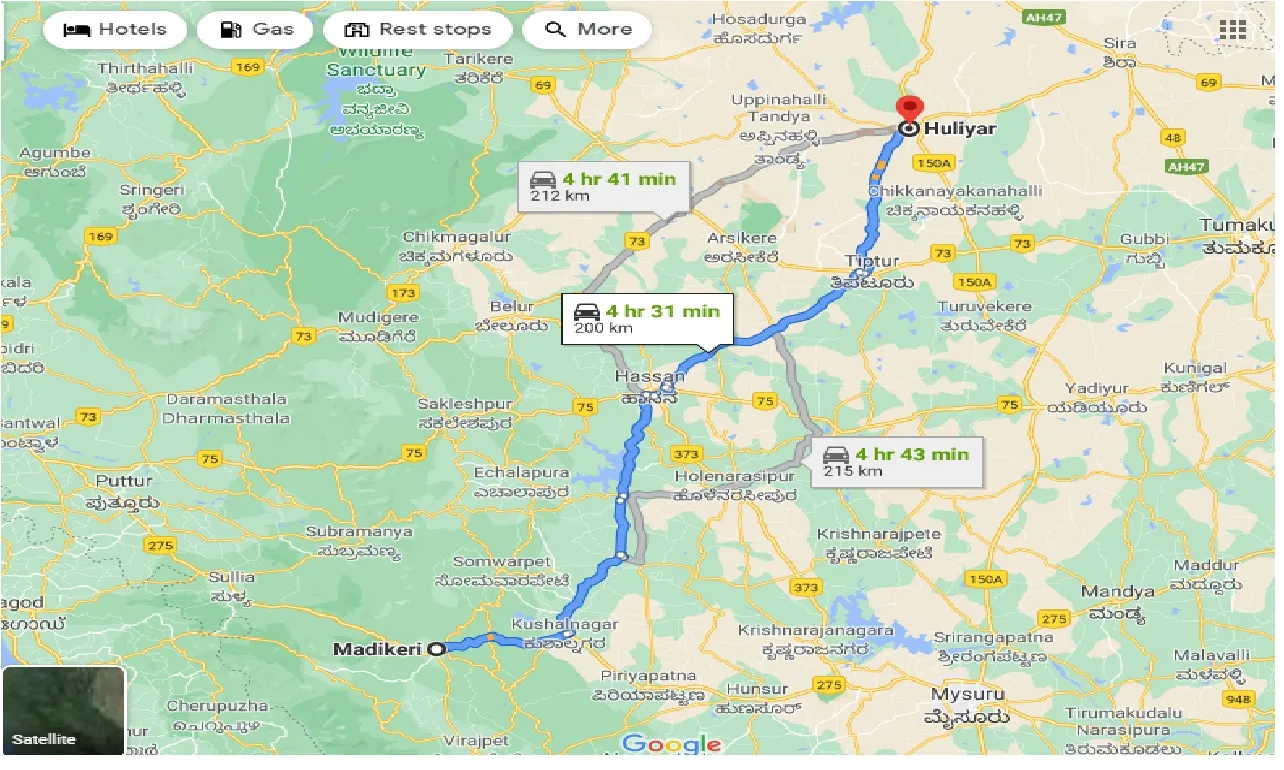 madikeri-to-huliyar-one-way