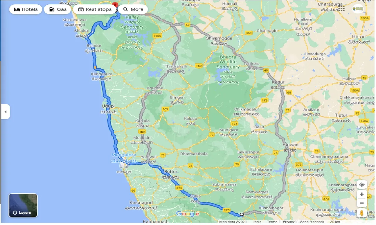 madikeri-to-jog-falls-one-way