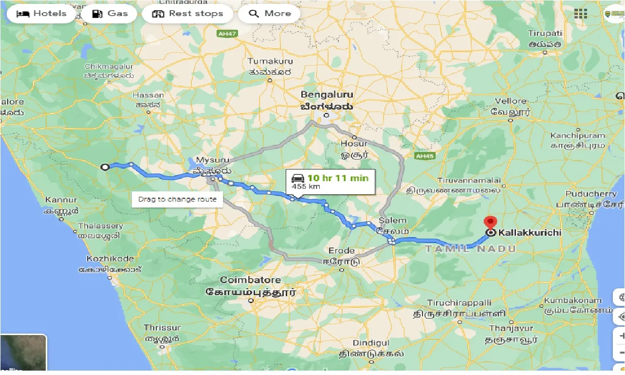 madikeri-to-kallakkurichi-one-way