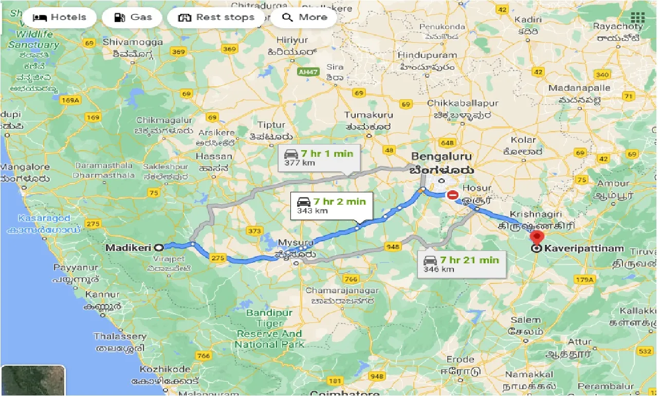 madikeri-to-kaveripattinam-one-way