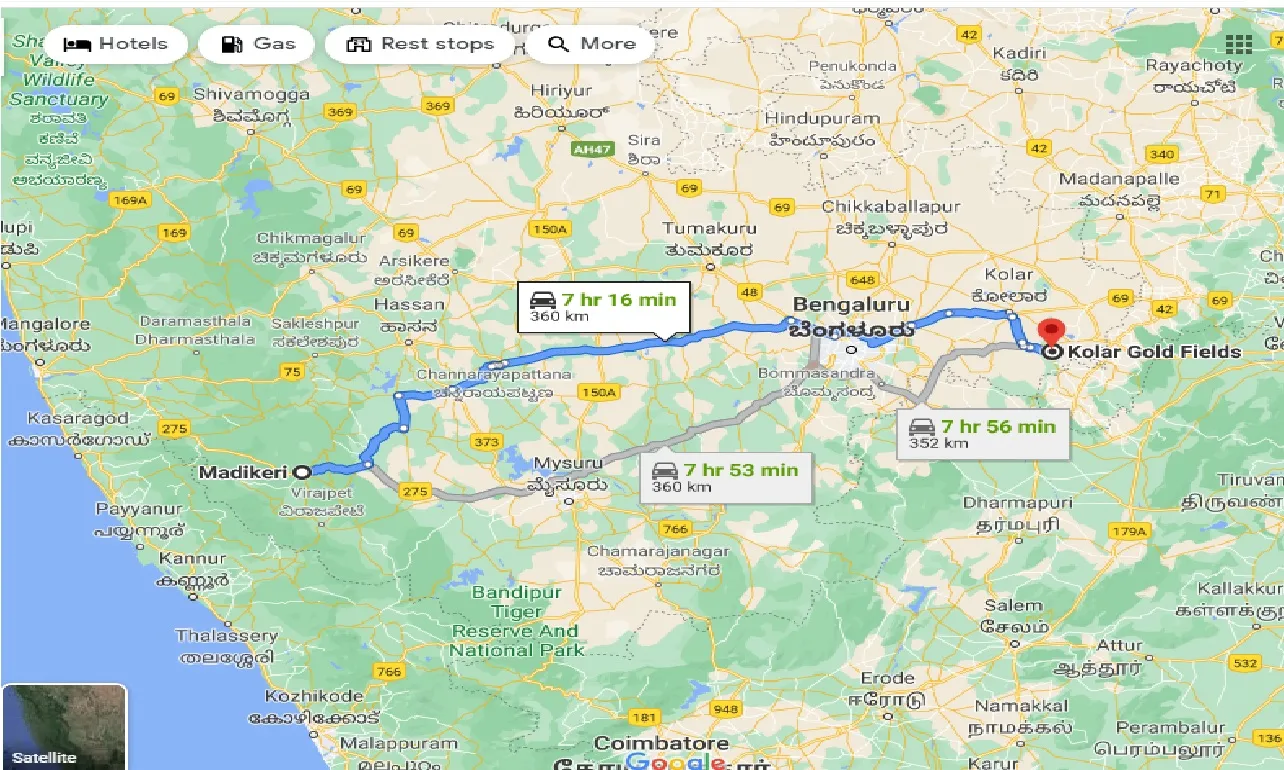 madikeri-to-kolar-gold-field-one-way