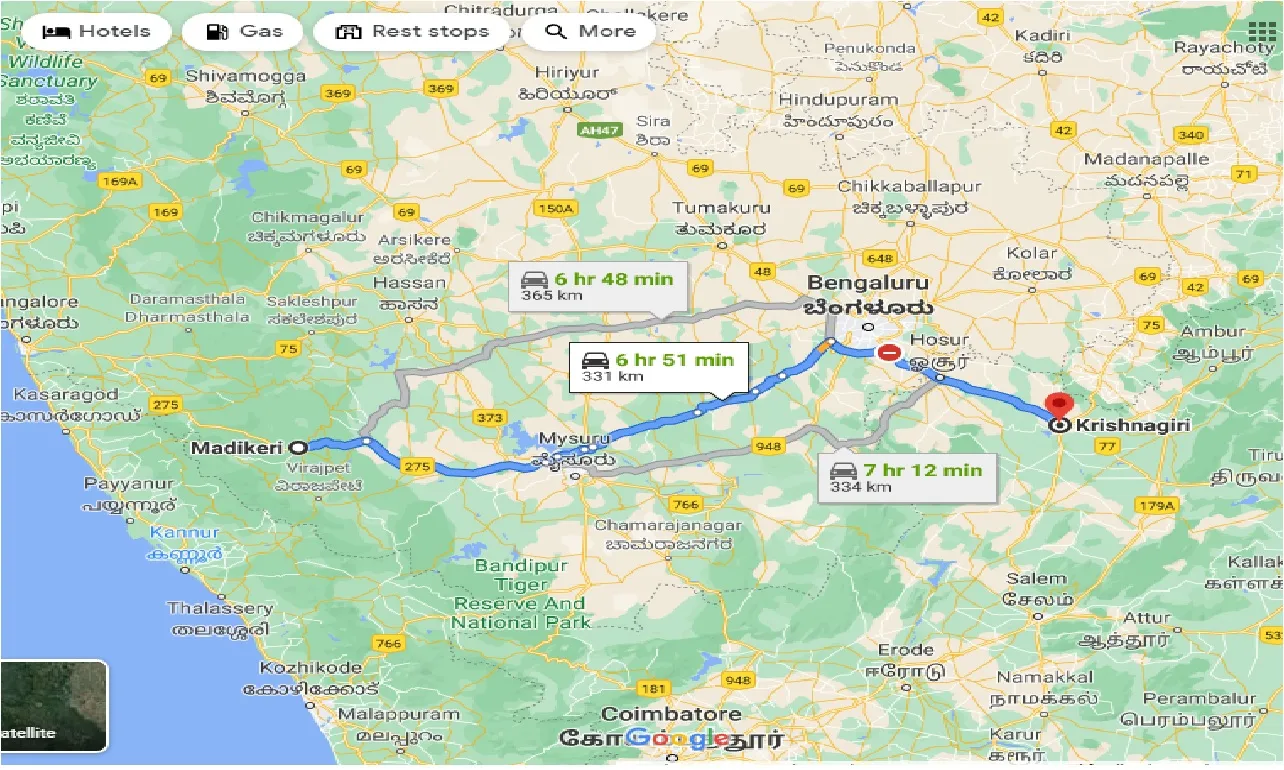 madikeri-to-krishnagiri-taxi