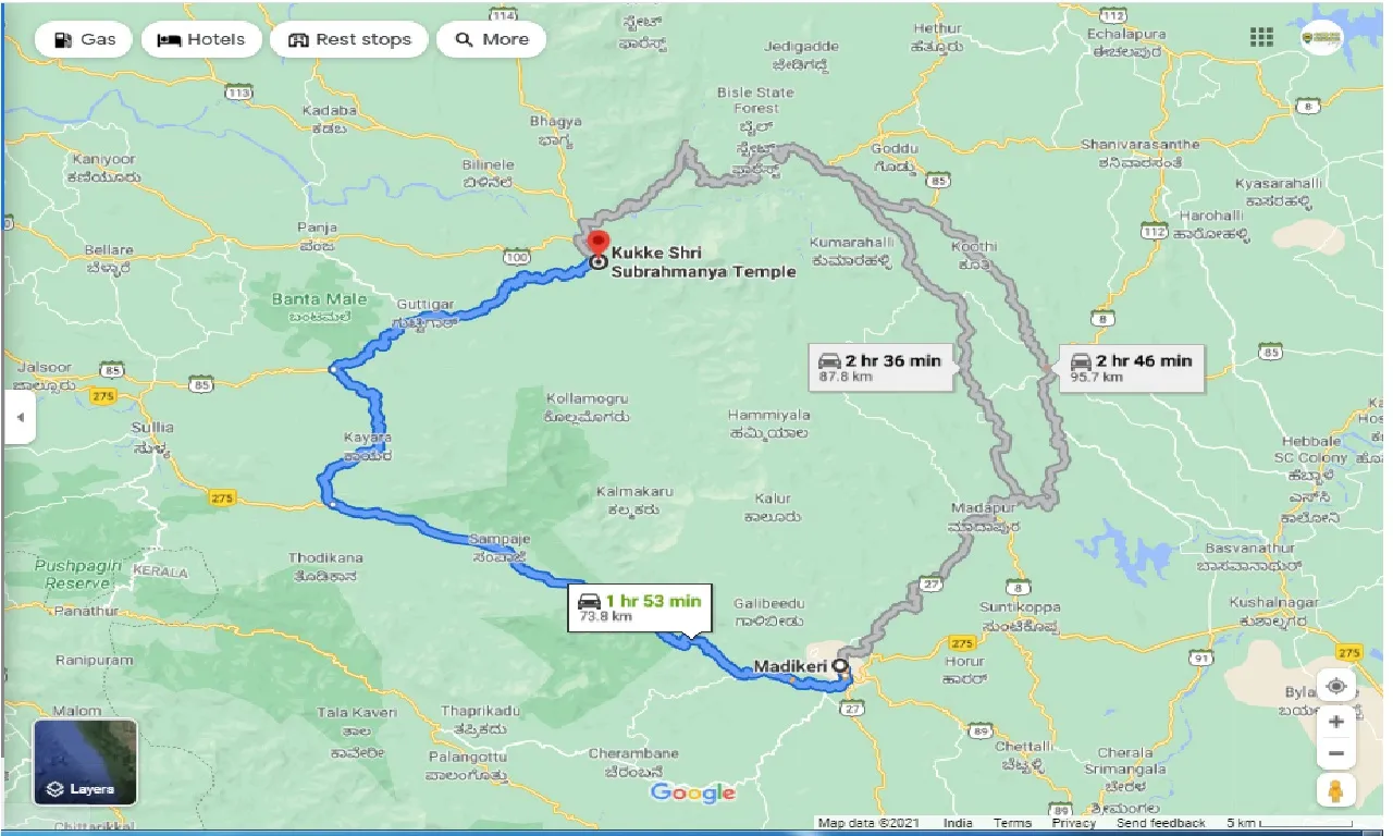 madikeri-to-kukke-subramanya-one-way