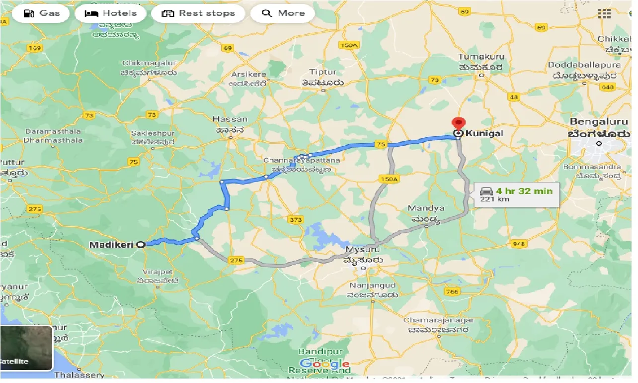 madikeri-to-kunigal-taxi