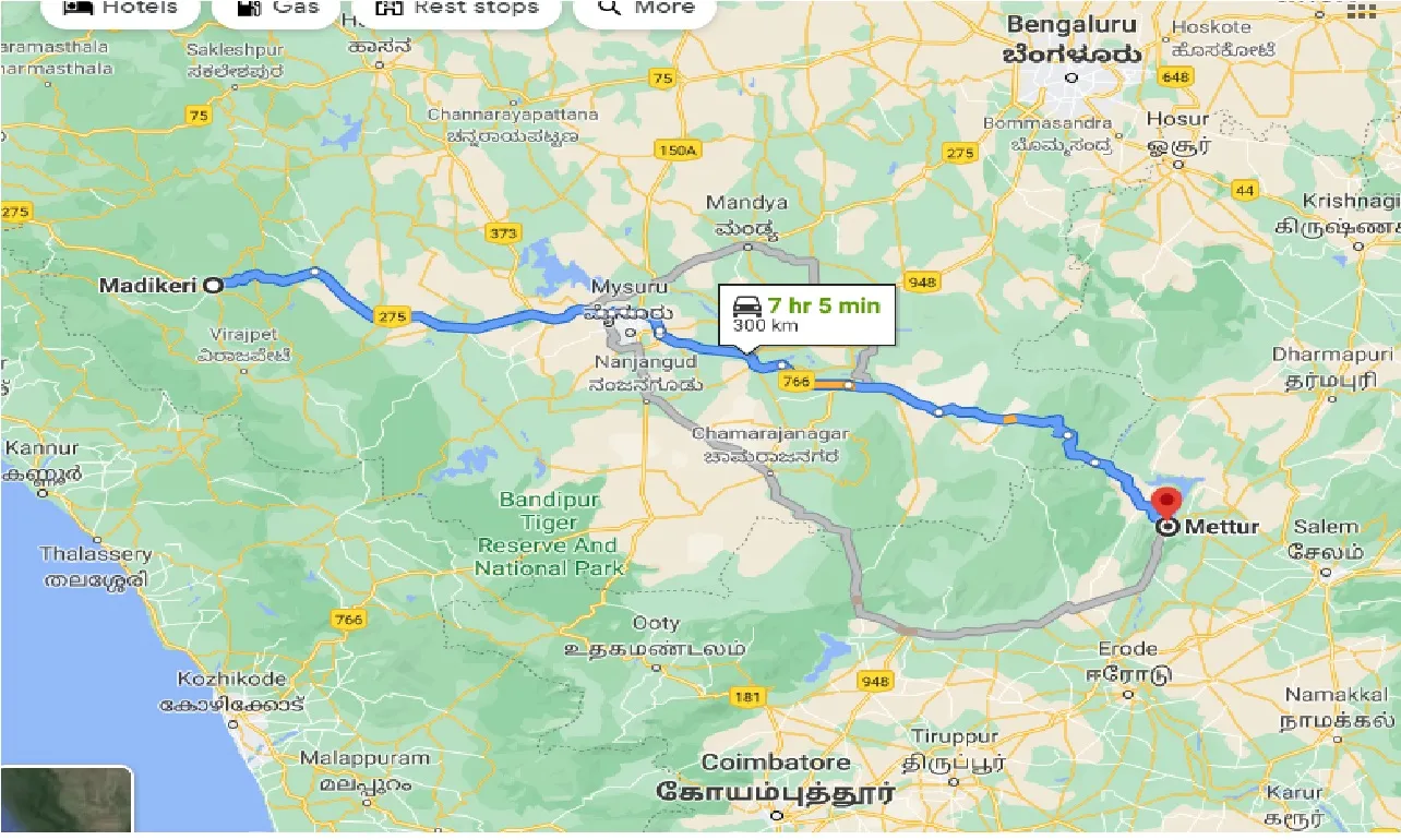 madikeri-to-mettur-taxi