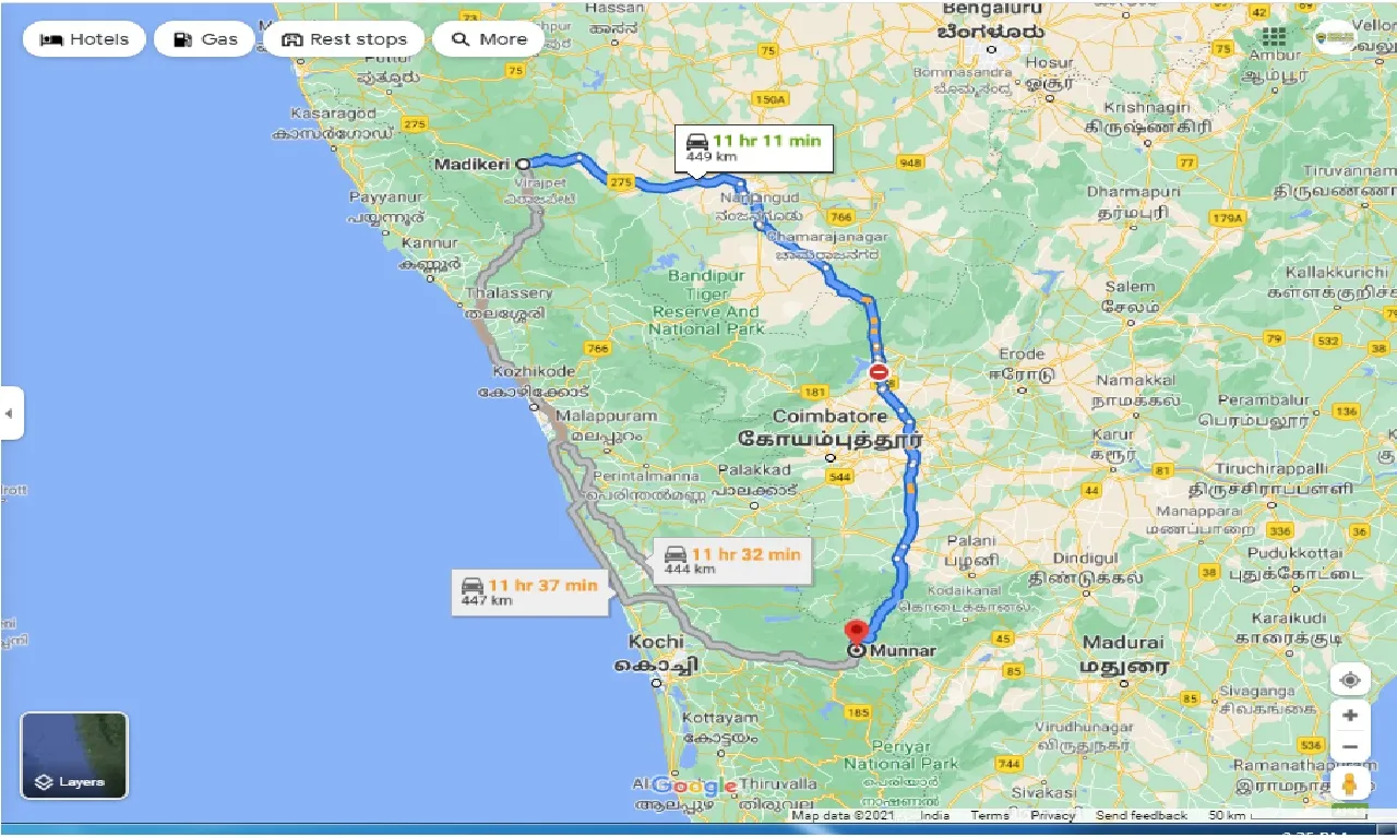 madikeri-to-munnar-one-way