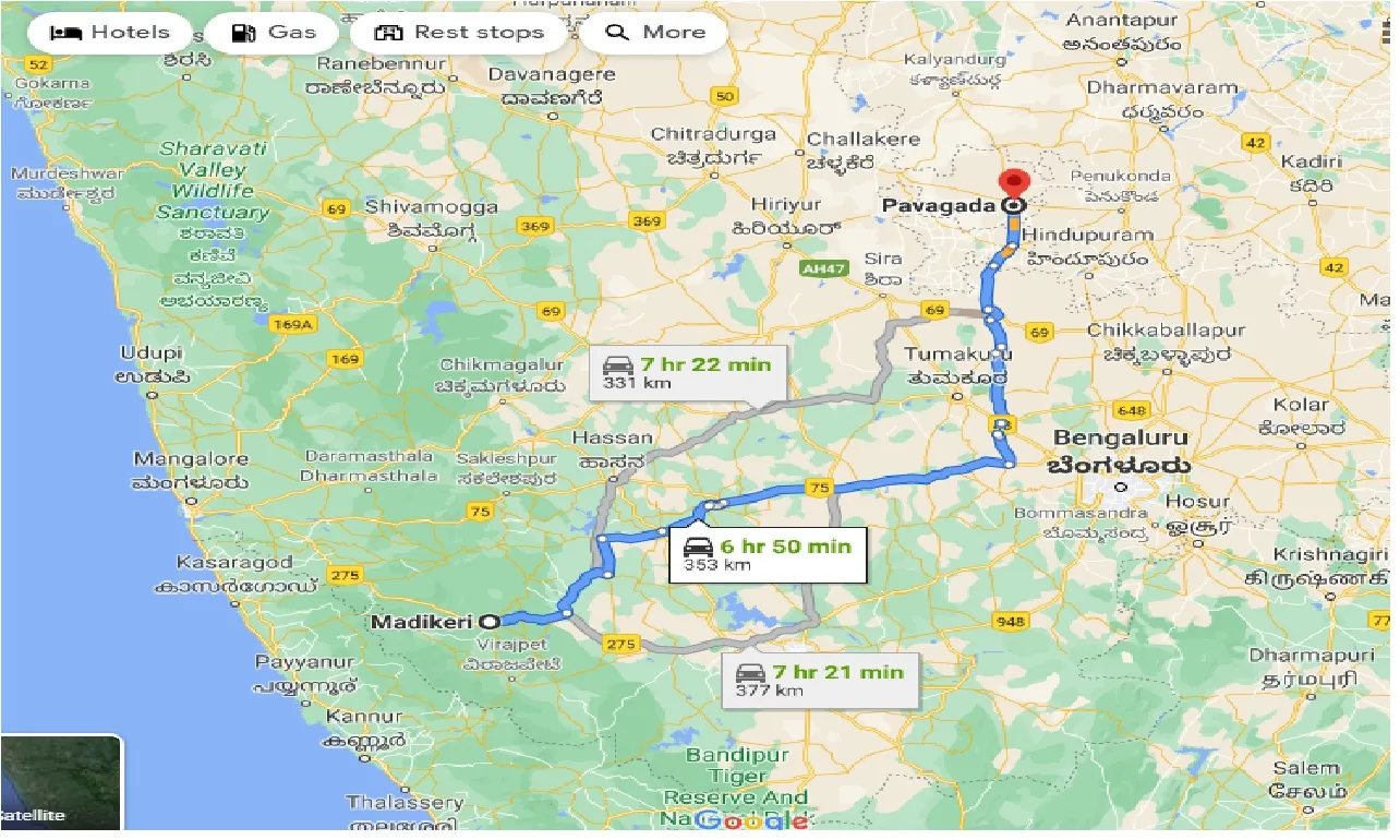 madikeri-to-pavagada-one-way